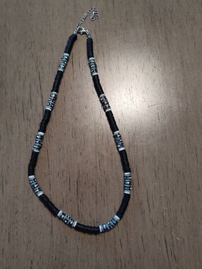 Black and White Beaded Necklace